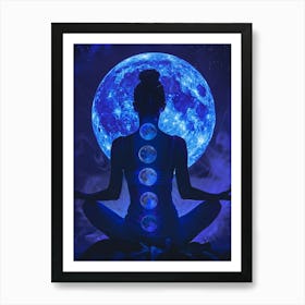 Chakras And The Moon Art Print