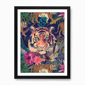 Tiger In The Jungle Art Print