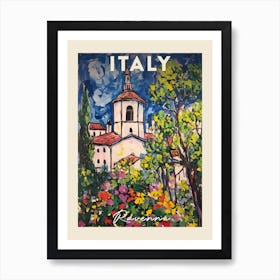 Ravenna Italy 3 Fauvist Painting Travel Poster Art Print