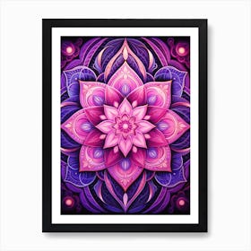 Symmetrical Mandalas Geometric Illustration 13 Art Print