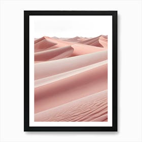 Pink Aesthetic Sand Dunes Photography Art Print