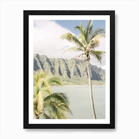 Palm Tree Ocean View Art Print