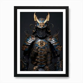 Japanese Samurai Illustration 4 Art Print