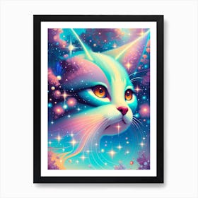 Galaxy Cat Art Print