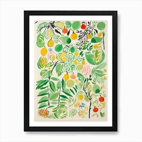 Honeydew Fruit Drawing 3 Art Print