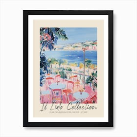 Marina Di Ragusa, Sicily   Italy Il Lido Collection Beach Club Poster 3 Art Print