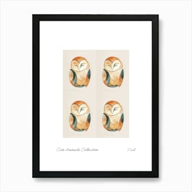 Cute Animals Collection Owl 3 Art Print