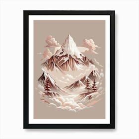 Mountains In The Clouds Art Print