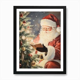 Santa Reading A Book 1 Poster