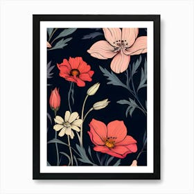 Floral Wallpaper 11 Art Print