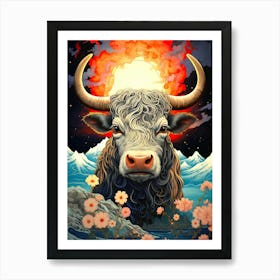Bull In The Sky Art Print
