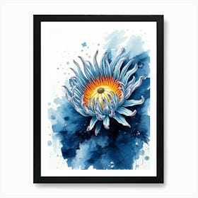 Blue Water Lily Art Print