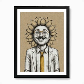 Sunflower Man Art Print