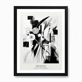 Memory Abstract Black And White 3 Poster Art Print