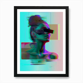 Neon, fashion, "Nightcall" Art Print