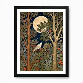 William Morris Moonlight In The Woods 89 Art Print