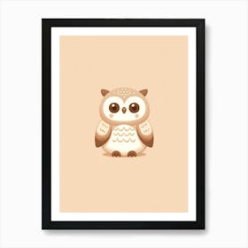 Cute Owl Graphic Print For Baby Room Poster