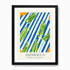 Marche Aux Legumes Asparagus Summer Illustration 4 Art Print