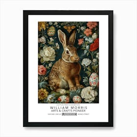 William Morris Easter Rabbits Textile 4 Art Print