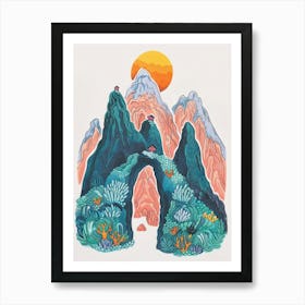 Hawaiian Mountains Art Print