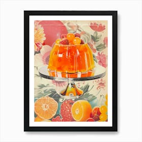 Orange Jelly Retro Collage 4 Art Print