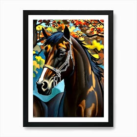 Horses In Autumn Art Print