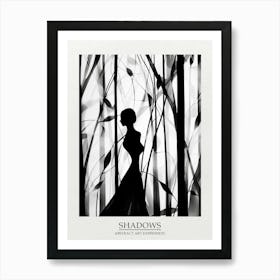 Shadows Abstract Black And White 2 Poster Art Print