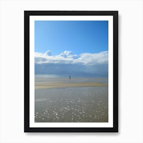 Cloudy Day On The Beach Art Print