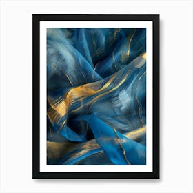 Blue And Gold 18 Art Print