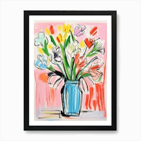 Flower Painting Fauvist Style Freesia 2 Art Print