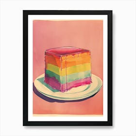 Rainbow Jelly Slice Vintage Advertisement Illustration 3 Art Print