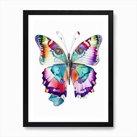 Butterfly Outline Decoupage 2 Art Print