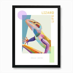Gecko Abstract Modern Illustration 1 Poster Art Print
