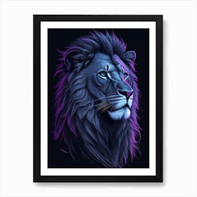 Lion Wearing Tuxedo Art Print