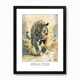 Bengal Tiger Precisionist Illustration 1 Poster Art Print