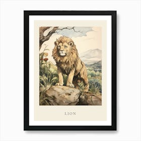 Beatrix Potter Inspired  Animal Watercolour Lion 3 Art Print