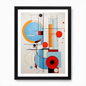 Amale0130 An Abstract Painting With Circles And Lines In The St 1257940b 8fba 4fd7 98d8 0002b294d457 Art Print