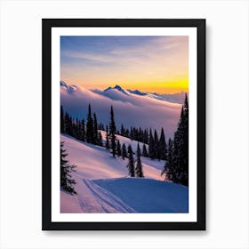 Skiwelt Wilder Kaiser Brixental, Austria 1 Sunrise Skiing Poster Art Print