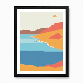 Balos Beach Crete Greece Midcentury Art Print