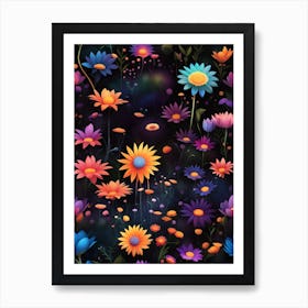 Flower Wallpaper Art Print