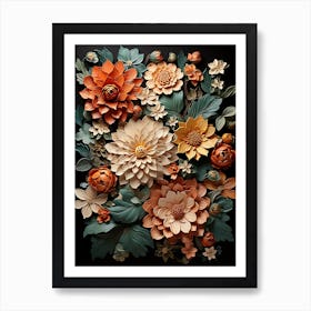 Paper Flowers 5 Art Print