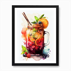 Hibiscus Juice drinks Art Print