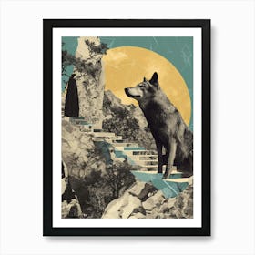 Wolf Constrast Art Print