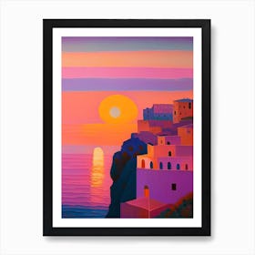 Amalfi Coast Sunset 7 Art Print