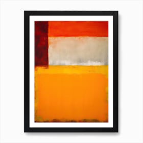 Orange Tones Abstract Rothko Quote 3 Art Print