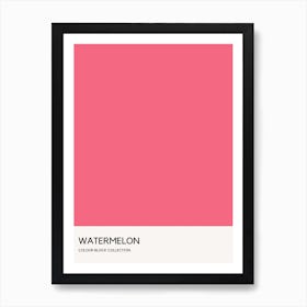 Watermelon Colour Block Poster Art Print