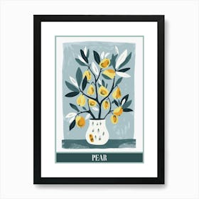 Pear Tree Flat Illustration 8 Poster Art Print