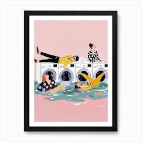 People In The Laundry Room Art Print