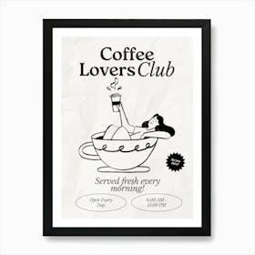 Coffee Club Kitchen | Coffee Lover’s Club | Coffee Bar 3 Art Print