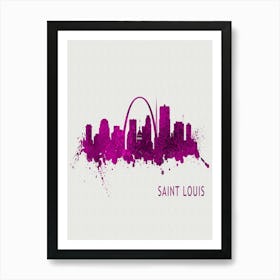 Saint Louis Missouri City Purple Art Print